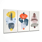 Soyut Şekiller 4 Mega Cam Tablo.