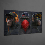 Üç Maymun Mega Cam Tablo.