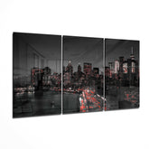 Şehrin Işıkları Mega Cam Tablo.