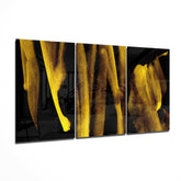 Sarı Dokunuş Mega Cam Tablo.