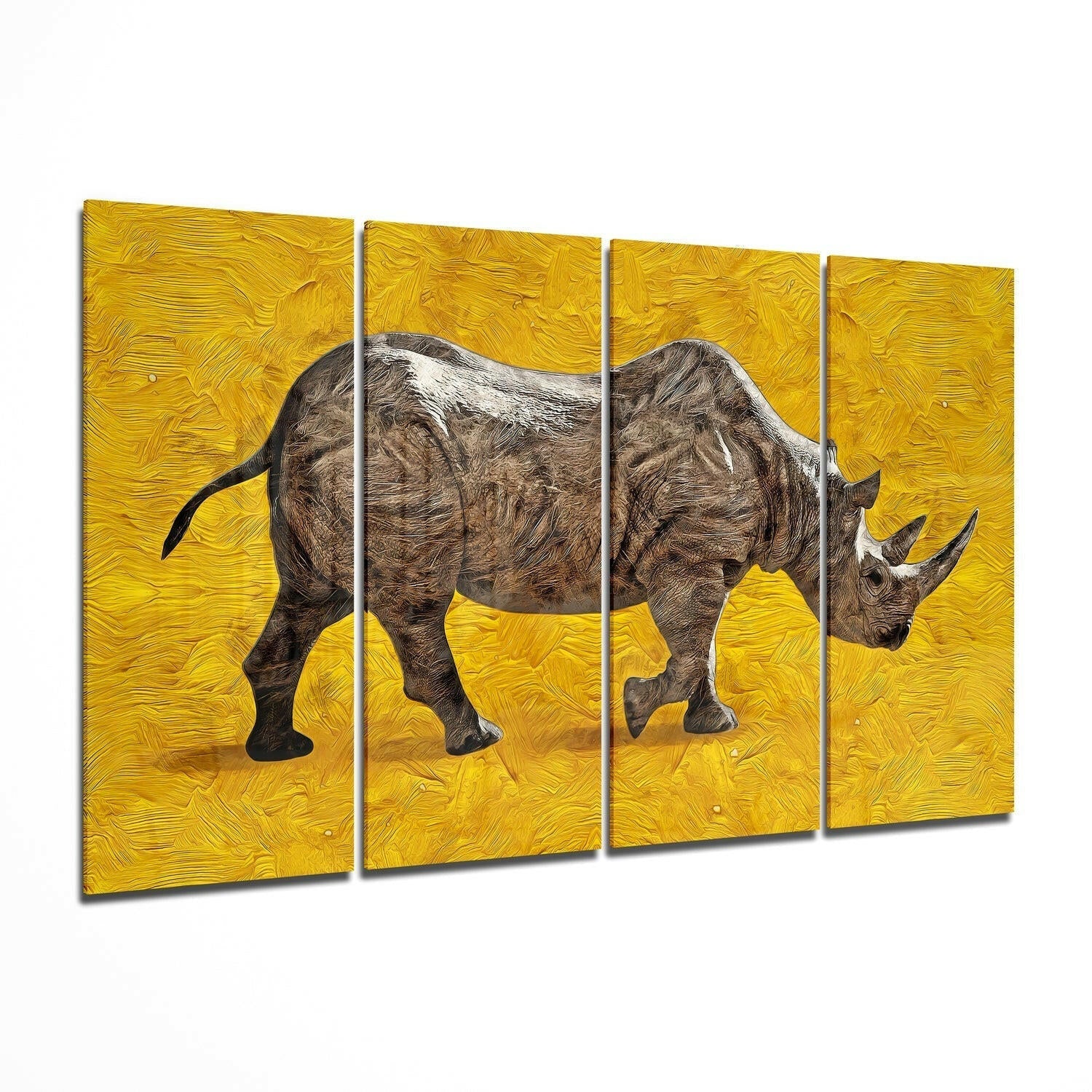 Gergedan 4 Parça Mega Cam Tablo | 150x92 cm.