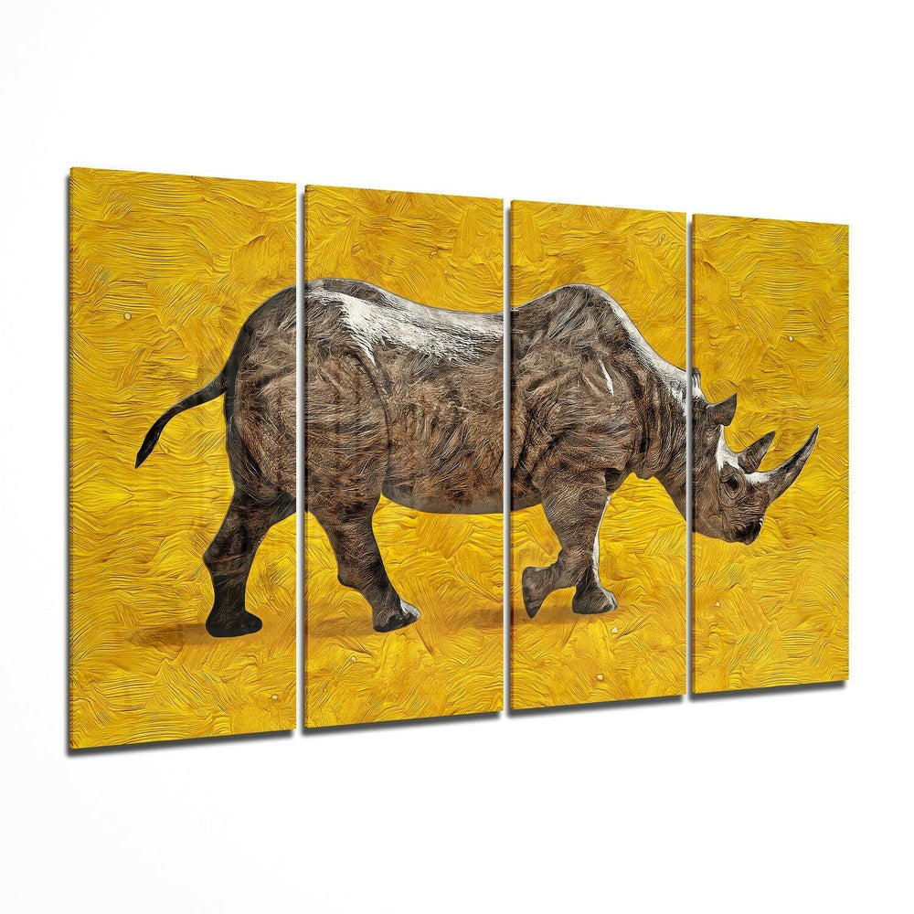 Gergedan 4 Parça Mega Cam Tablo | 150x92 cm.