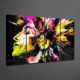Müziği Hisset 4 Parça Mega Cam Tablo | 150x92 cm.