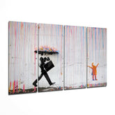 Banksy 4 Parça Mega Cam Tablo | 150x92 cm.