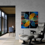 Şans Çiçeği Quadro Cam Tablo.