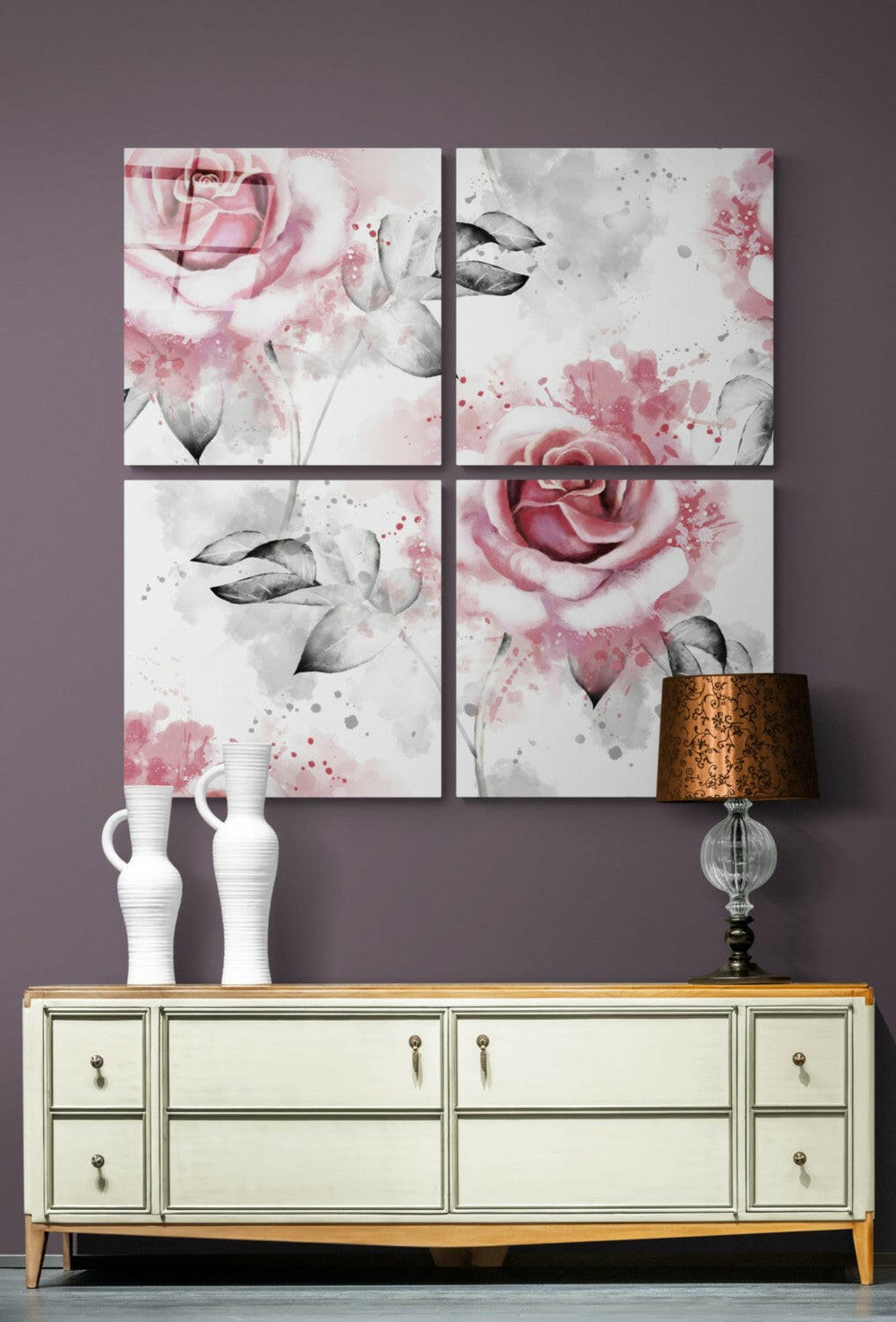 Güller Quadro 4 Parçalı Cam Tablo.
