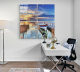 Sazlık Quadro 4 Parçalı Cam Tablo.