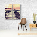 İskele Quadro 4 Parçalı Cam Tablo.