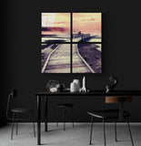 İskele Quadro 4 Parçalı Cam Tablo.