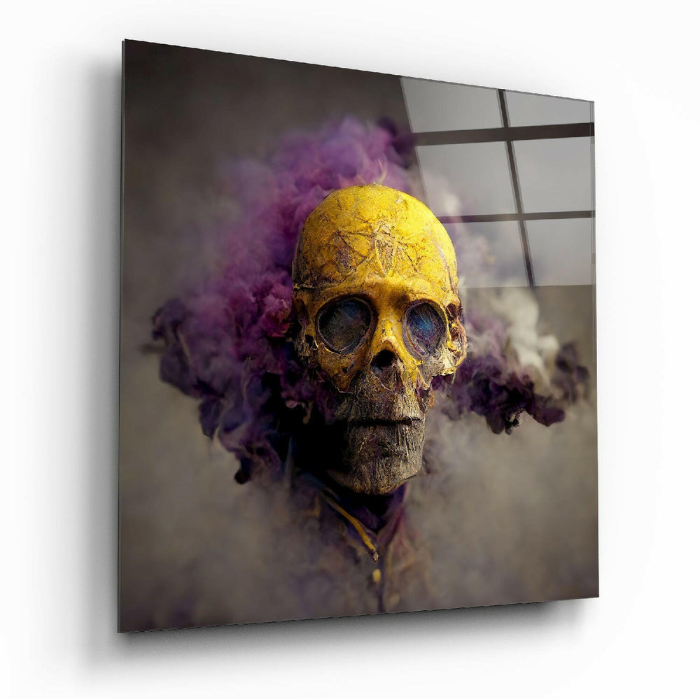 Dumanlı Kafatası Cam Tablo || Tasarımcı Koleksiyonu.
