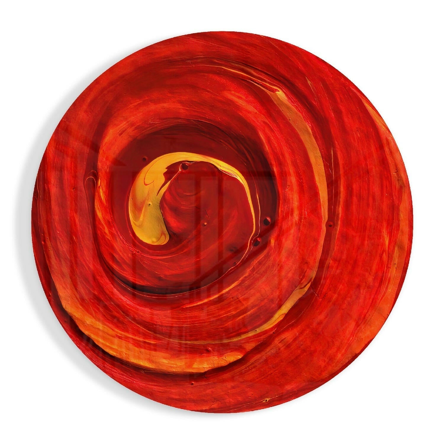 Kırmızının Döngüsü Cam Tablo.