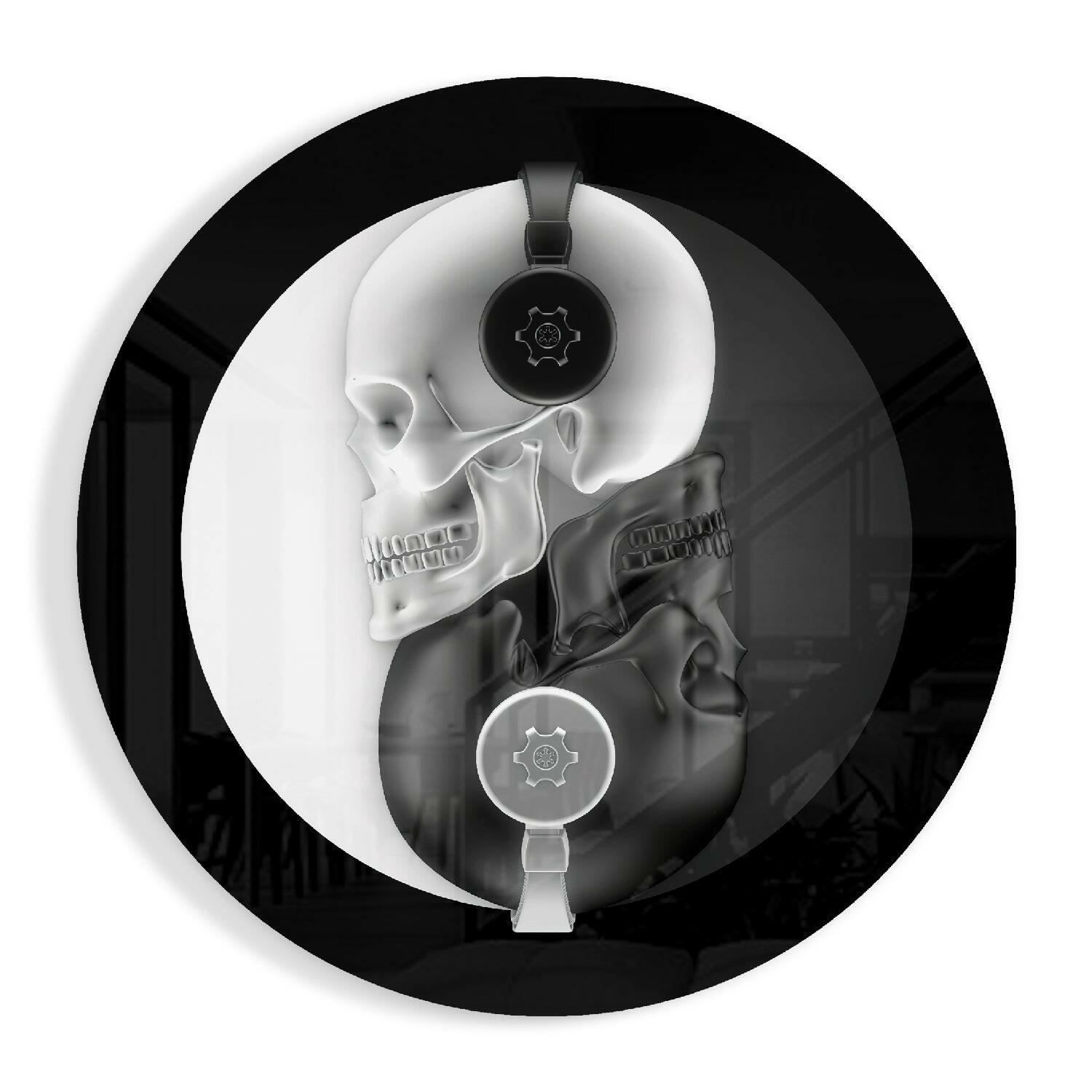 Siyah ve Beyaz Cam Tablo.