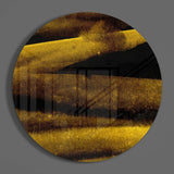 Sarı Soyut Cam Tablo.