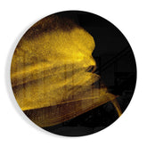 Sarı Soyut Cam Tablo.