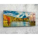 Göl 92x36cm Cam Tablo.