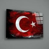 Türk Bayrağı Cam Tablo.