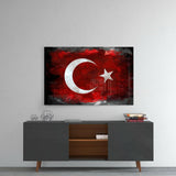 Türk Bayrağı Cam Tablo.
