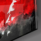 Atatürk Silüeti ve Türk Bayrağı Cam Tablo.