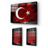 Türkiye Üçlü Set Cam Tablo.