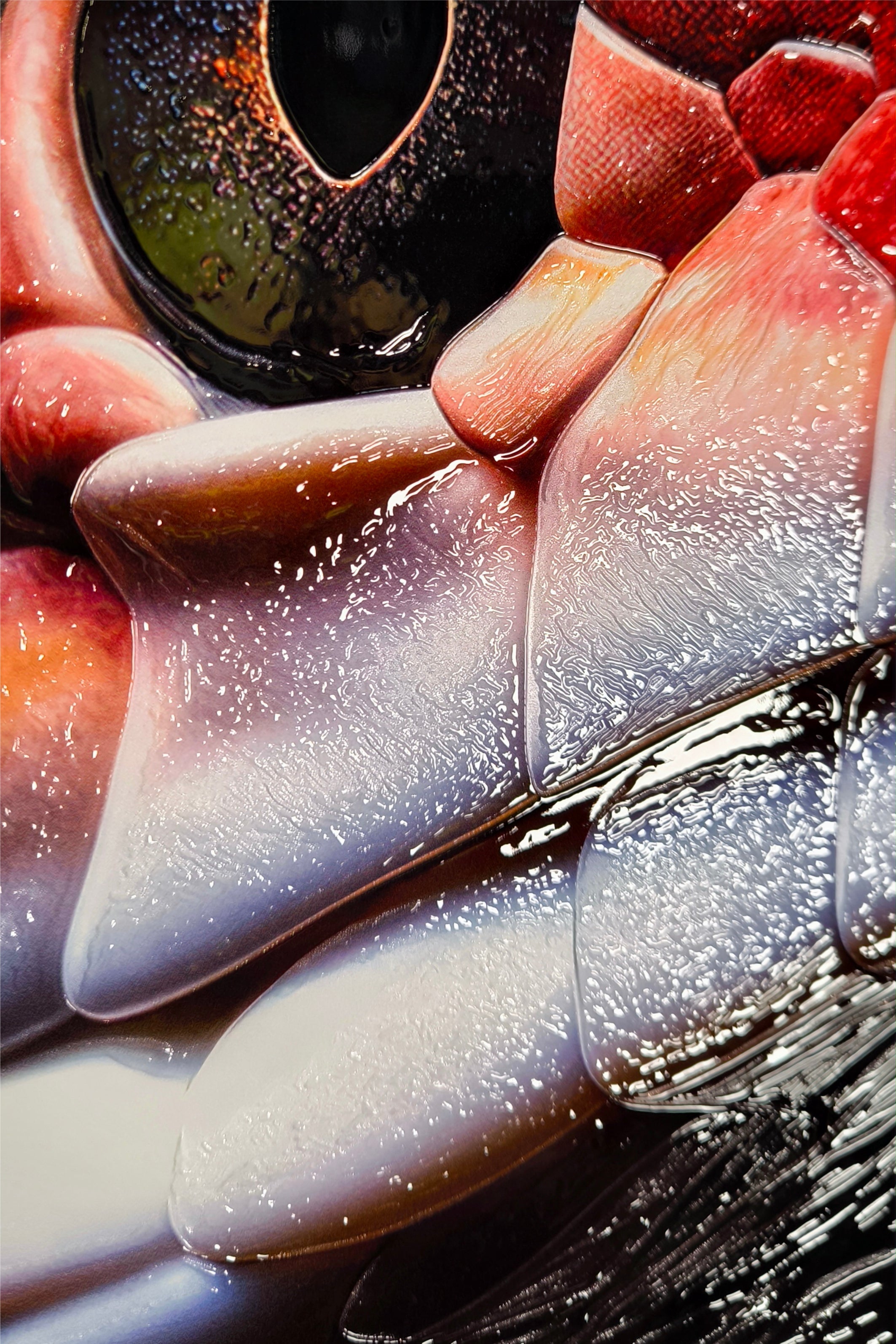 Siyah Zehir – 3D Kabartmalı Parlak Lak Alüminyum Tablo