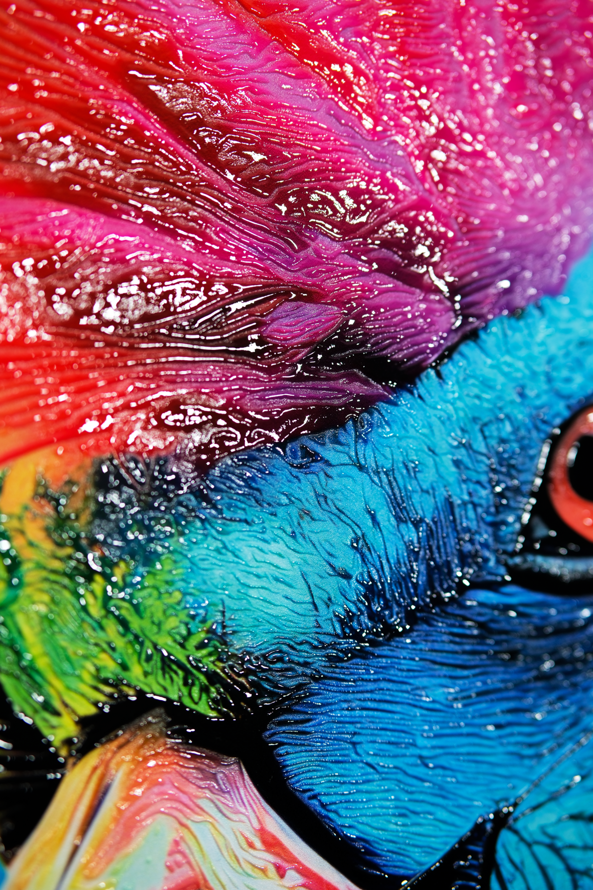 Eklektik Flamingo — Hissedilebilir 3D Dokulu Baskı