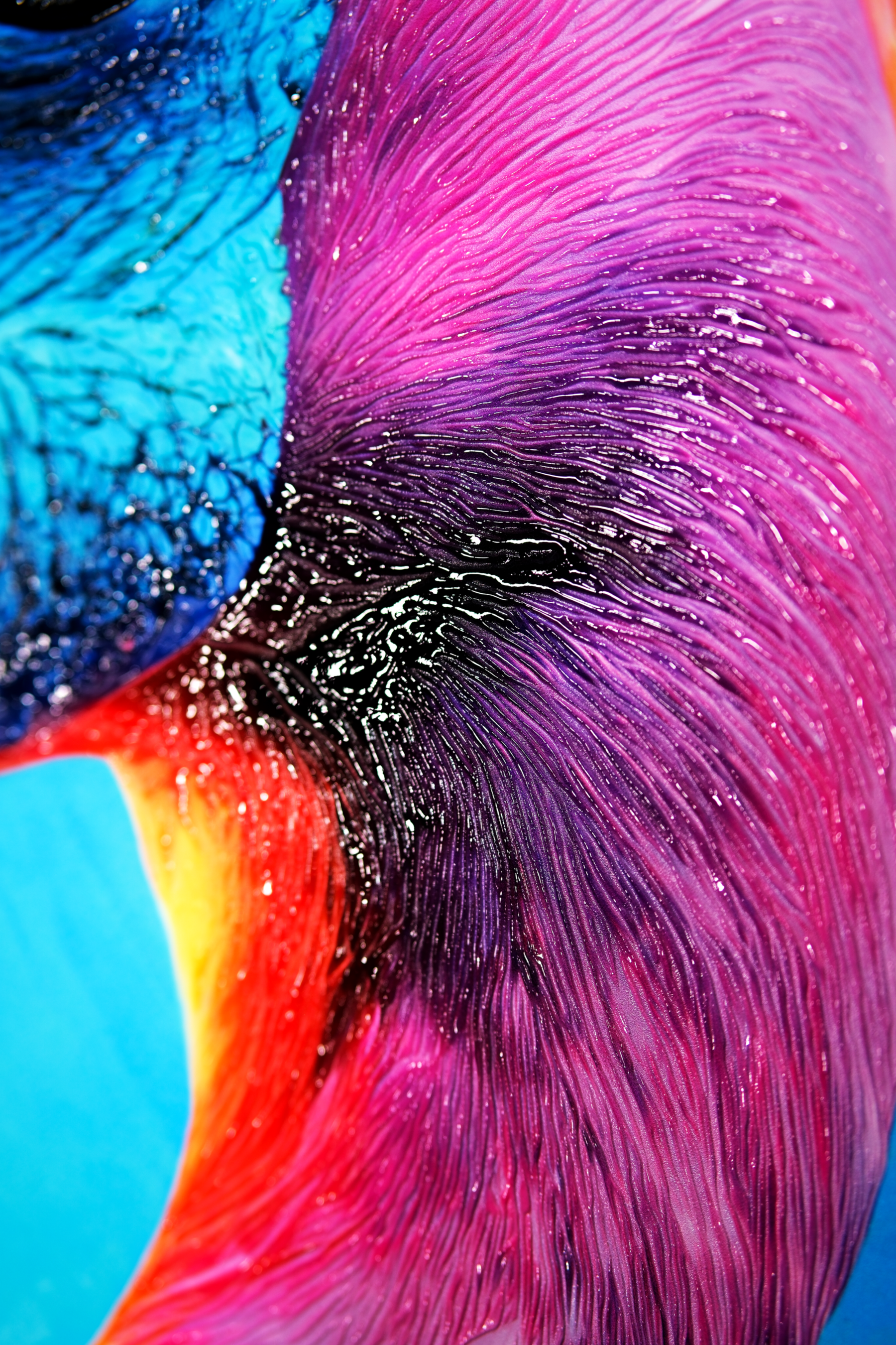 Eklektik Flamingo — Hissedilebilir 3D Dokulu Baskı