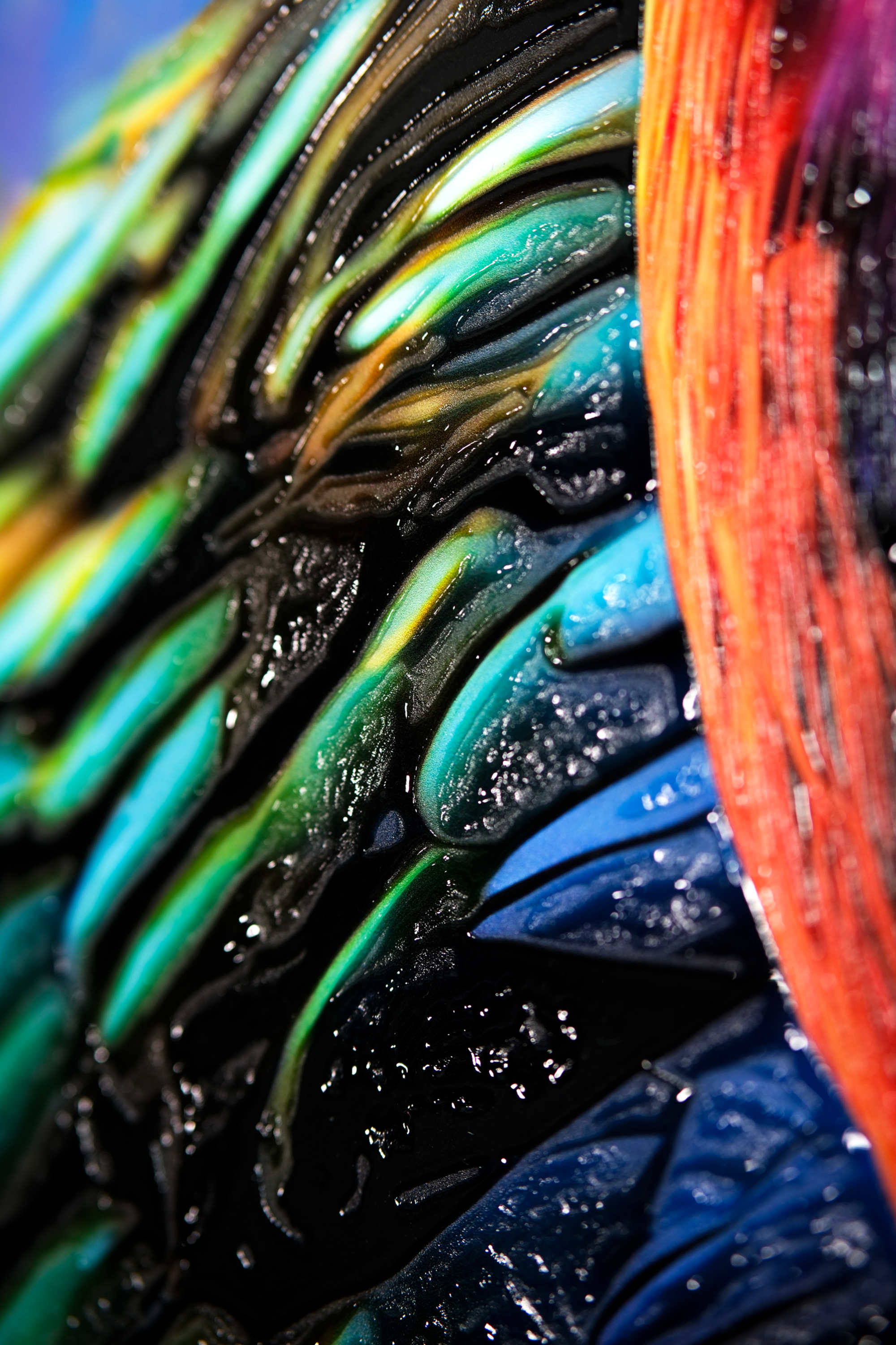 Eklektik Flamingo — Hissedilebilir 3D Dokulu Baskı