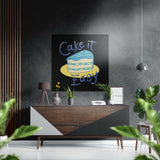"Cake it Easy" Fırçalı Metalik Alu-Dibond.