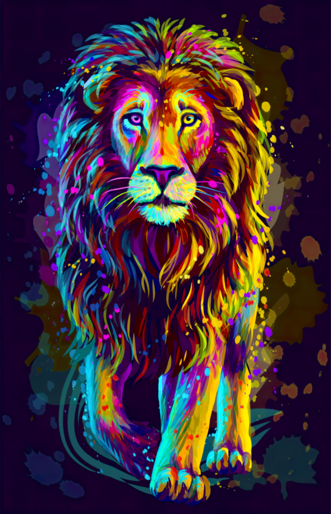Aslan  Cam Tablo