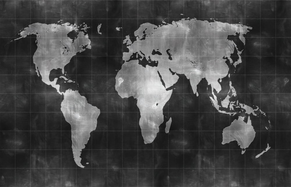 Dünya Haritası Cam Tablo