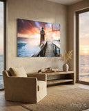 Deniz feneri Cam Tablo
