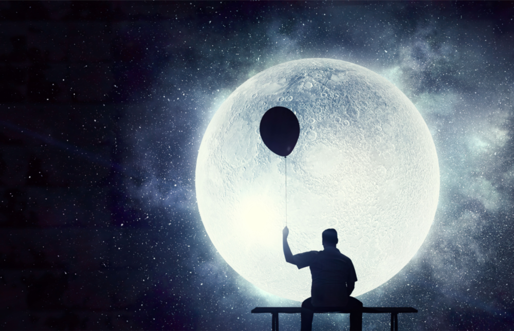 Balon Düşünceleri Cam Tablo