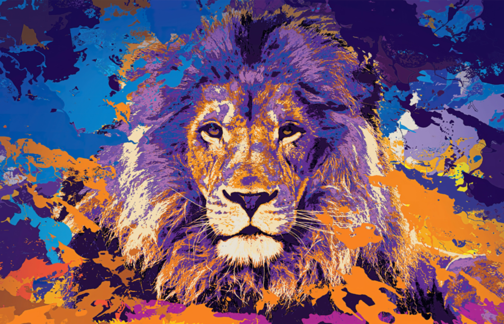 Aslan  Cam Tablo
