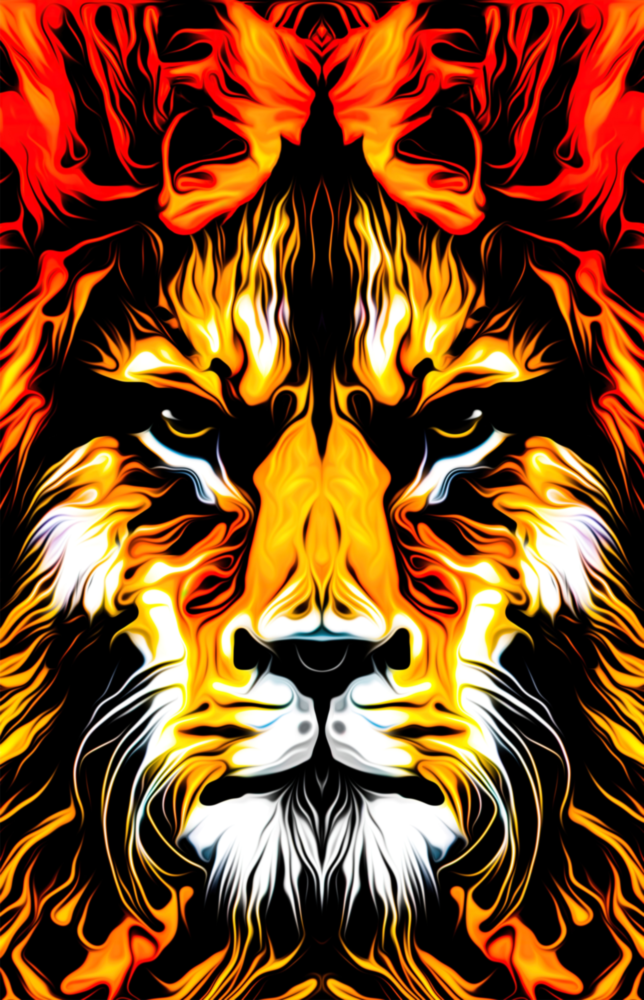Aslan  Cam Tablo