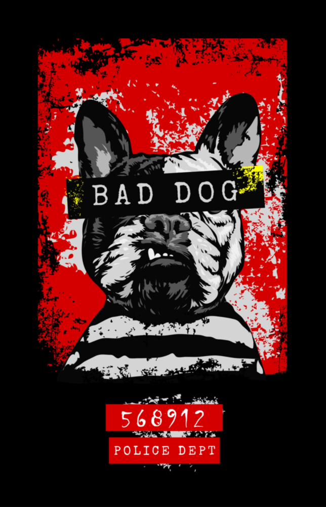 "Kötü Köpek" Cam Tablo