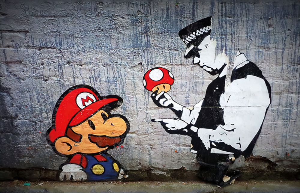 Süper Mario Cam Sanatı Cam Tablo