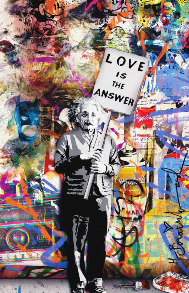 Einstein'ın Cevabı Cam Sanatı Cam Tablo