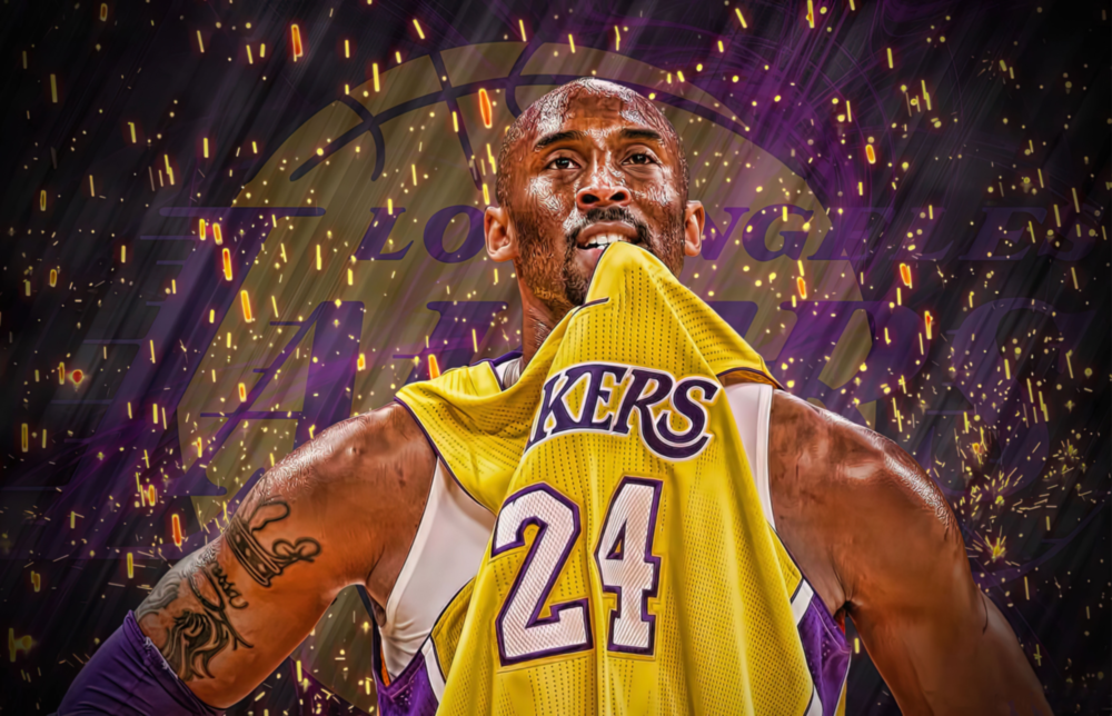Kobe Bryant Cam Sanatı Cam Tablo