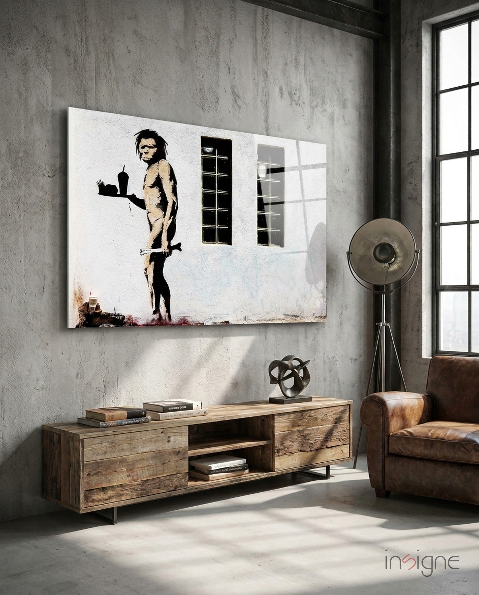Neandertal Cam Sanatı Cam Tablo