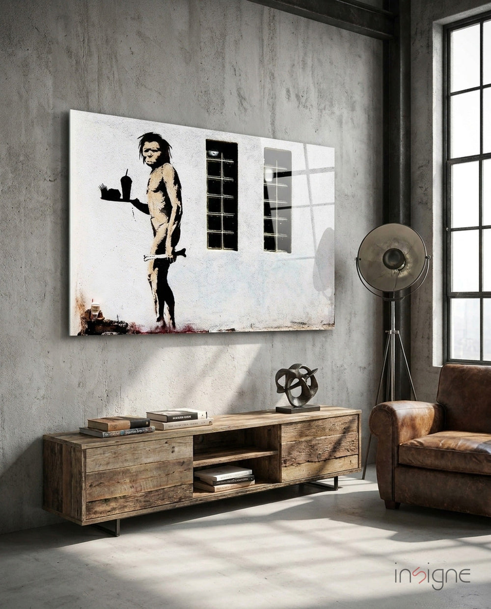 Neandertal Cam Sanatı Cam Tablo