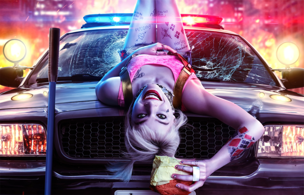 Harley Quinn Cam Sanatı Cam Tablo