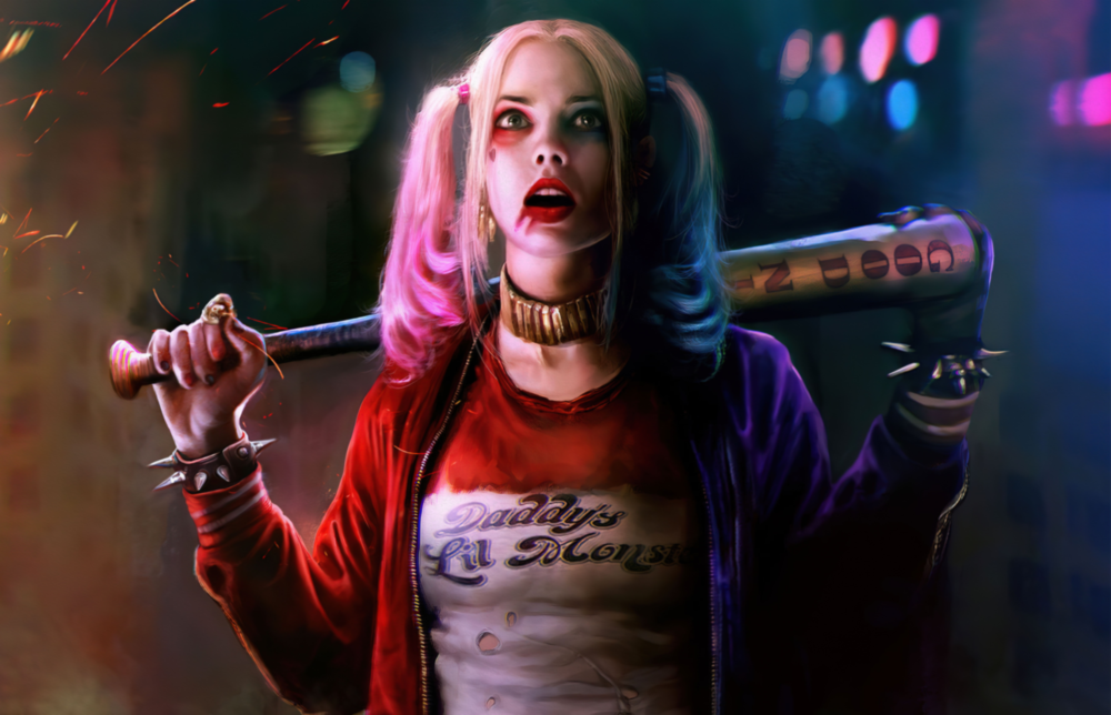 Harley Quinn Cam Sanatı Cam Tablo