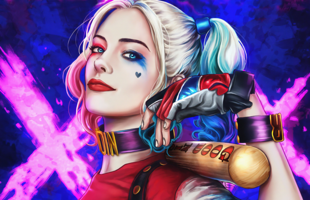 Harley Quinn Cam Sanatı Cam Tablo