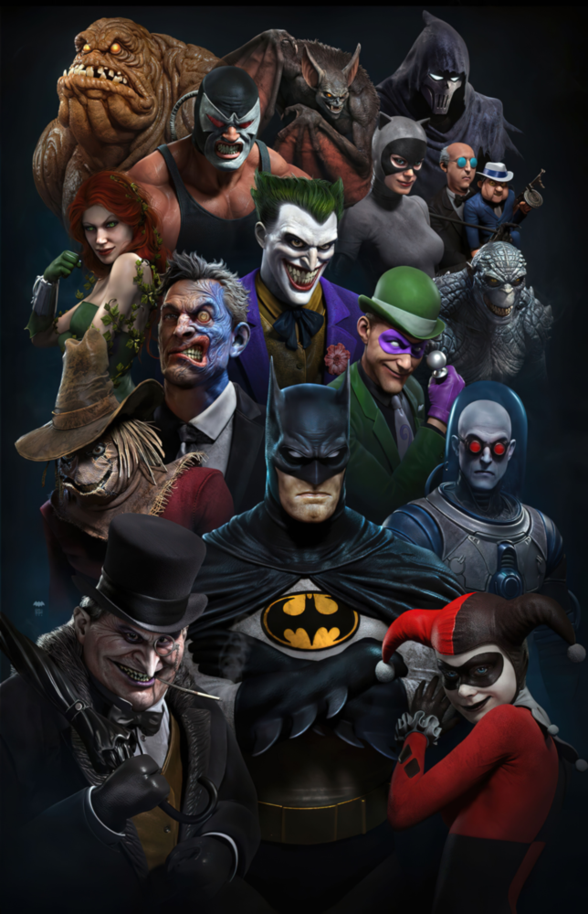 Batman Evreni Cam Sanatı Cam Tablo