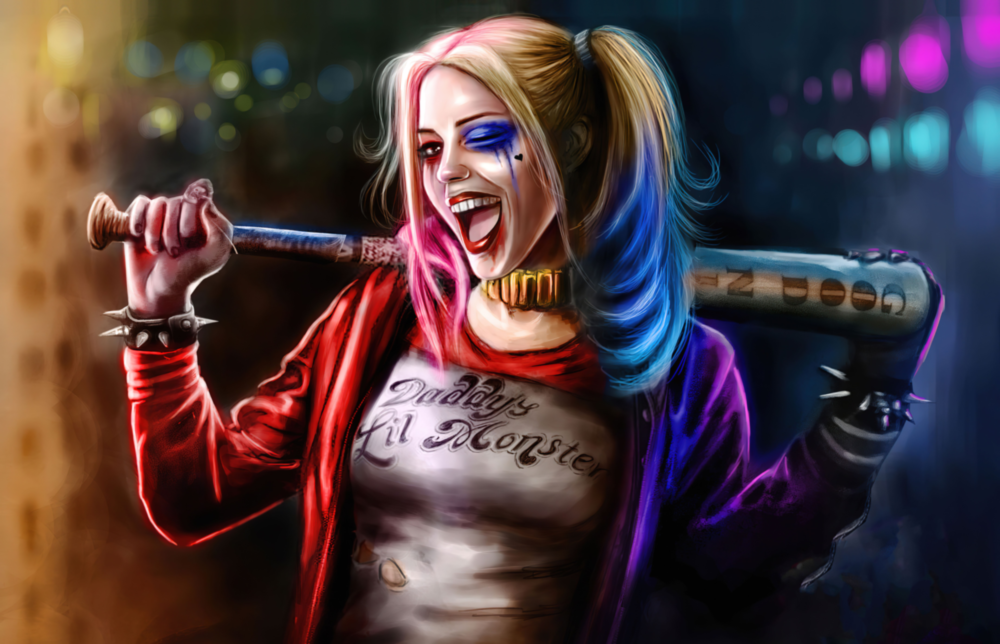 Harley Quinn Cam Sanatı Cam Tablo
