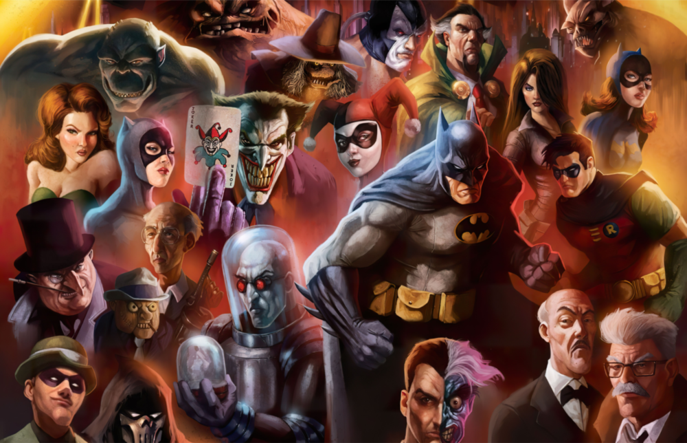 Batman ve DC Karakterleri Cam Sanatı Cam Tablo