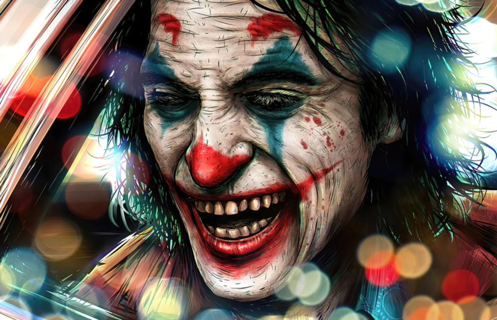 Joker'in Kahkahası Cam Tablo