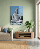 Meditasyonda Şiva Cam Tablo