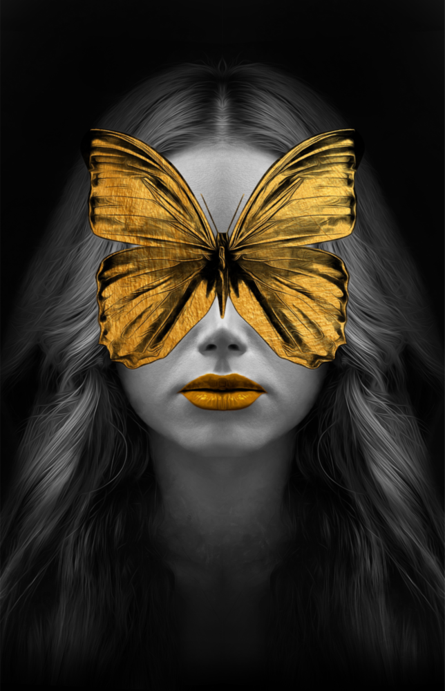 Kelebek Gözler Cam Tablo