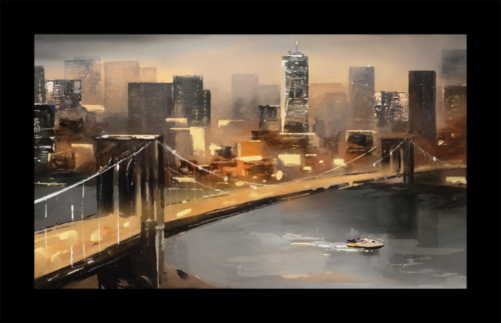 Brooklyn Köprüsü Cam Tablo